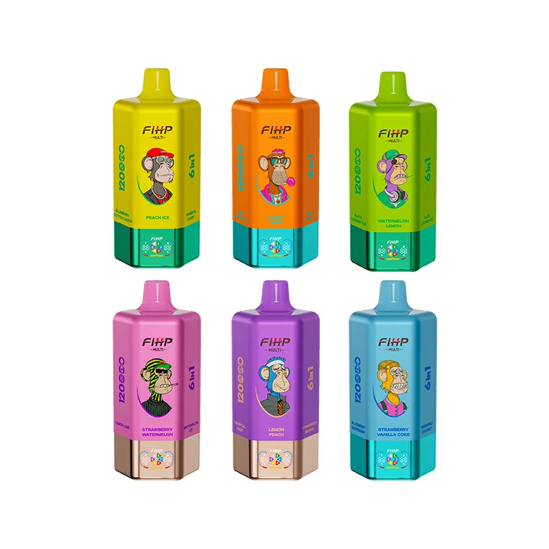 FIHP 120K 6-in-1 120000 Puffs 5% | led screen multi-flavor 64ml high puff count bulk disposable vape - Buysnuseveryday