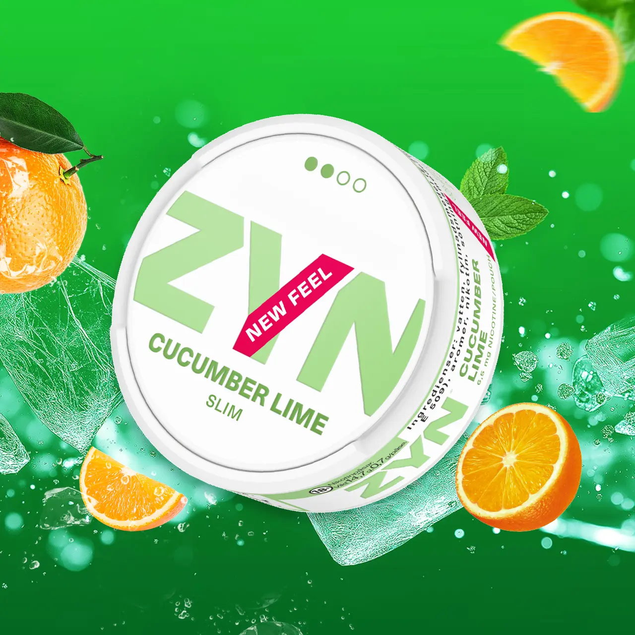 ZYN EU Cucumber Lime Slim 6.5mg - Buysnuseveryday