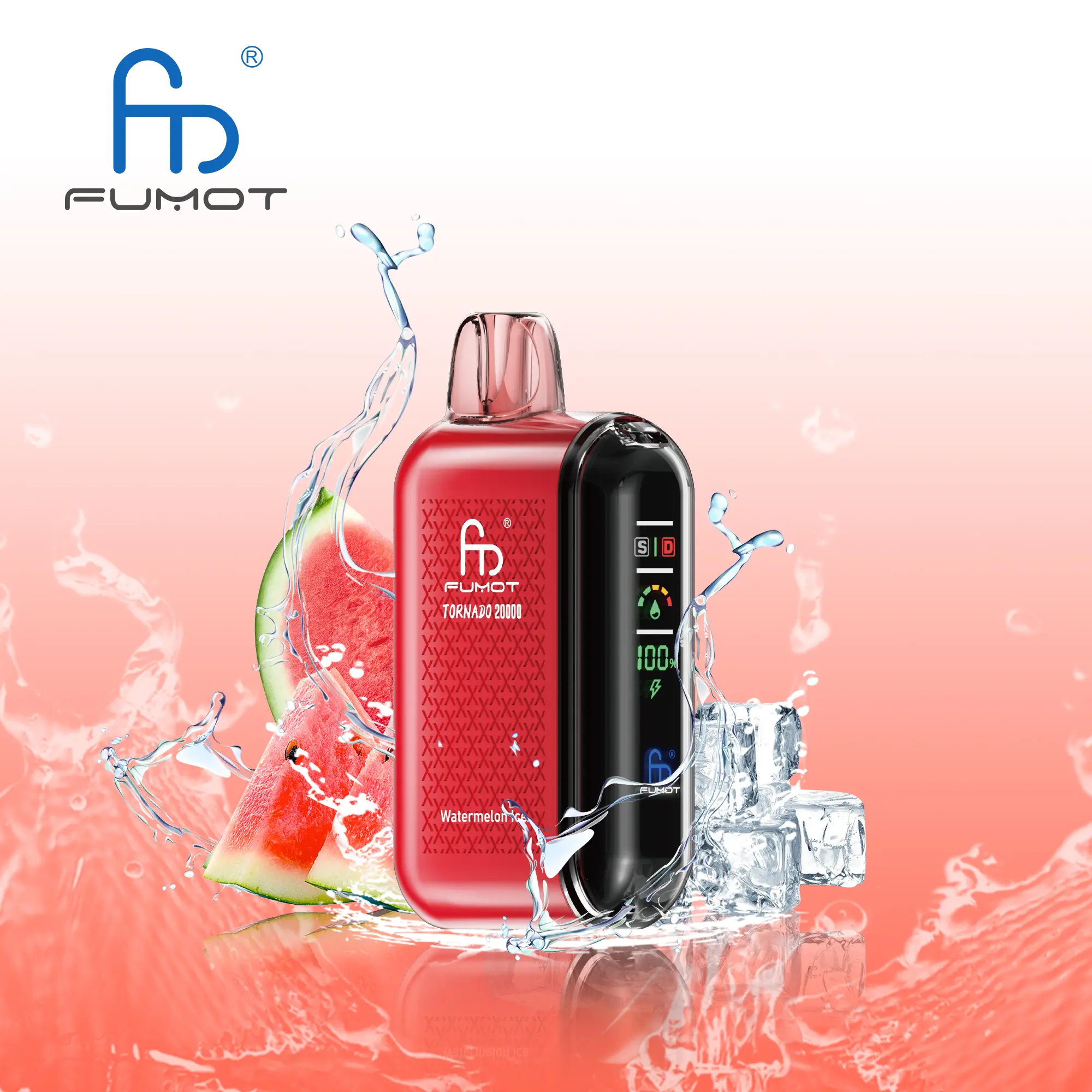 Fumot Tornado 20000 Puffs Vape ｜Watermelon Ice｜5% - Buysnuseveryday