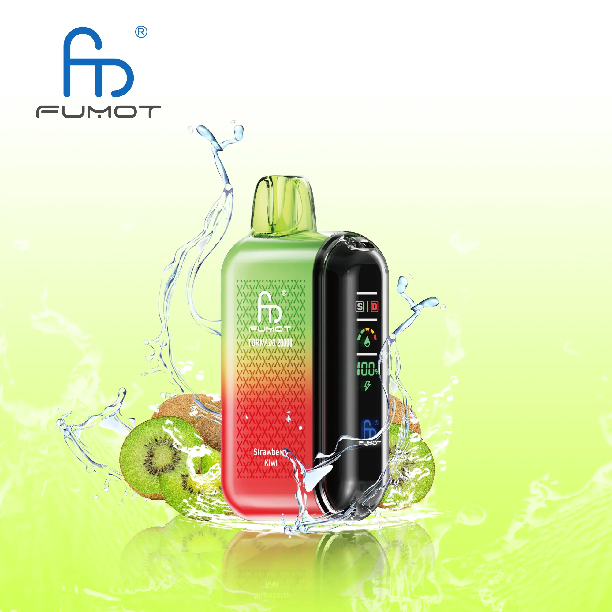 Fumot Tornado 20000 Puffs Vape ｜Strawberry Kiwi｜5% - Buysnuseveryday
